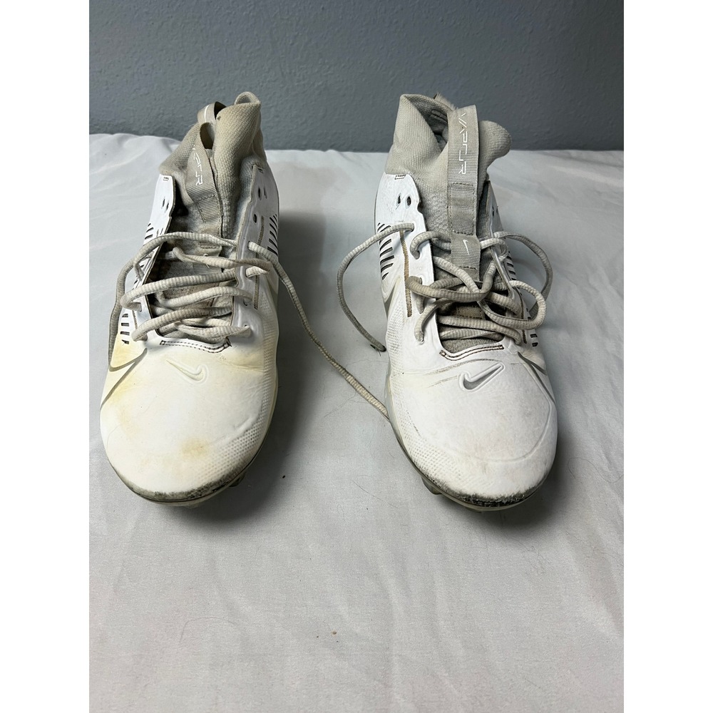 Nike Vapor Edge Pro 360 2 White Silver Football Cleats Mens 10.5 Athletic Sporty